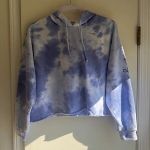 FP Movement Tie Dye Cropped Hoodie Sweatshirt Embroidered Dynamite Size S
